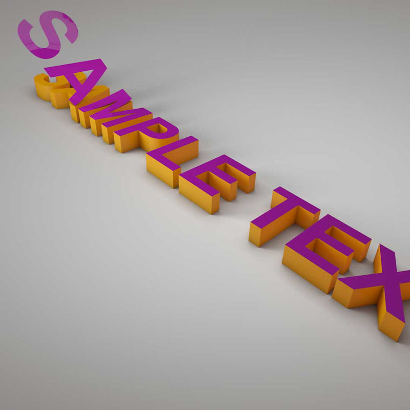 Text Surface Take Off 3d animation