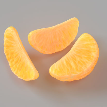 Tangerine Slice 3D modell