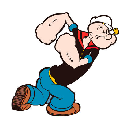 Personaje de dibujos animados Spinage Popeye AI Vector