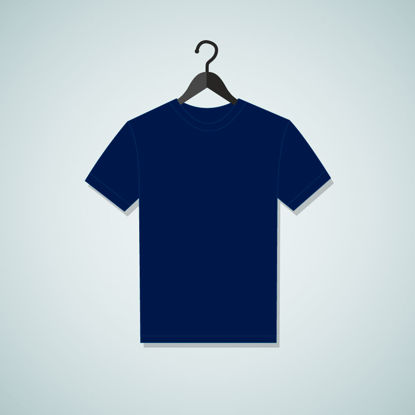 Blue Shirt And Coat Hanger Graphic AI Vector