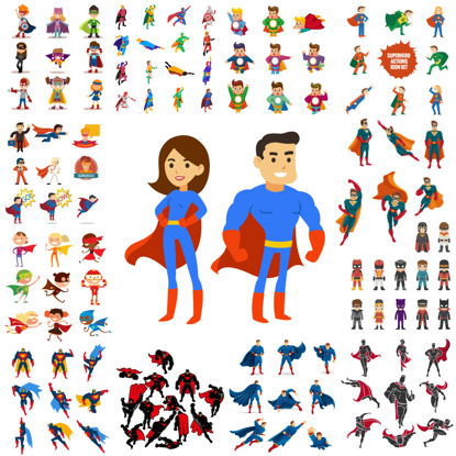 Marvel Film Super Hero Cartoon Characters AI Vector