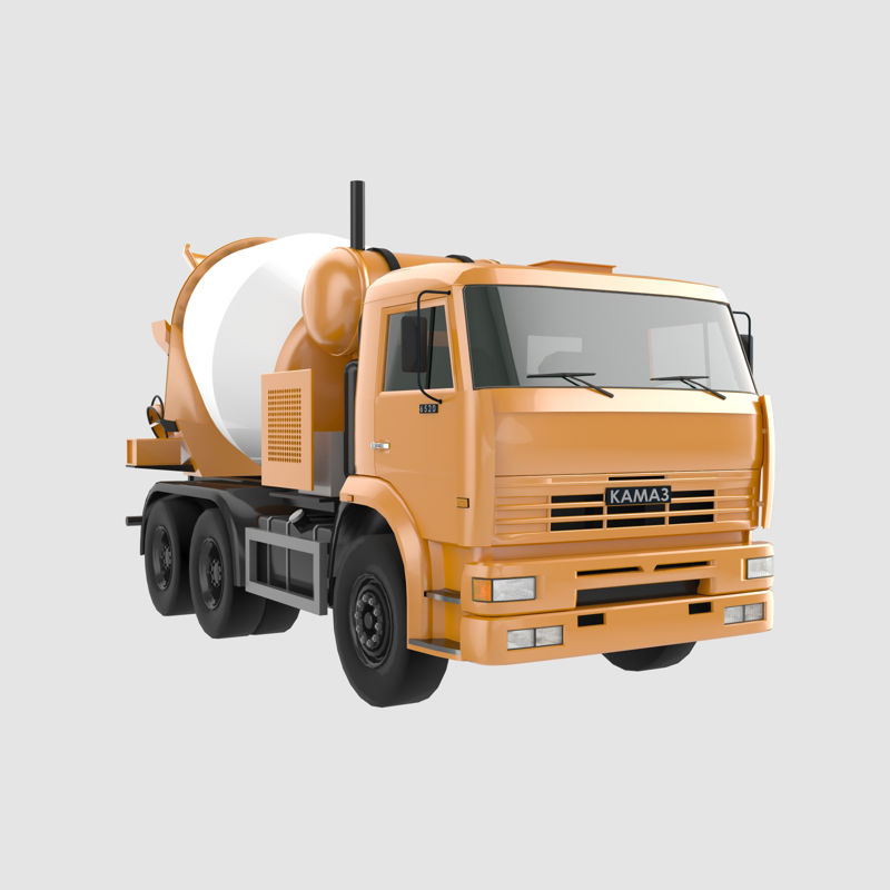 Truck betong miksere tørr bulk tanker 3D modell