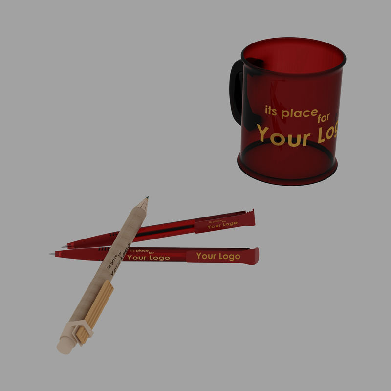 Cup potlood 3D Model Mockup