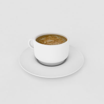 3d модел на чаша кафе