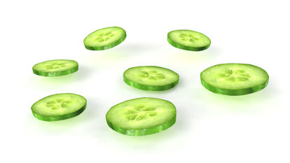 Cucumber Slices 3d model