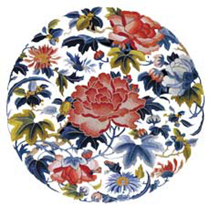 Пион в стиле китайской живописи цветет богатством и почетом