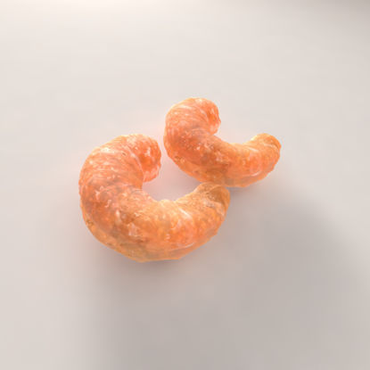 殻付きエビの肉3Dモデル