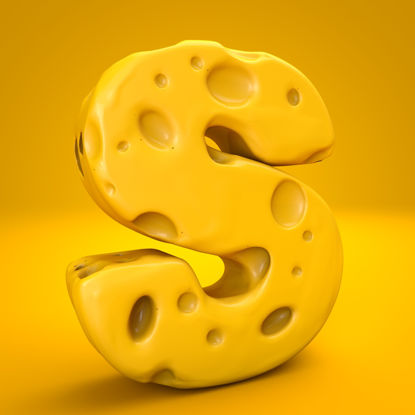 チーズテキスト3 Dモデル