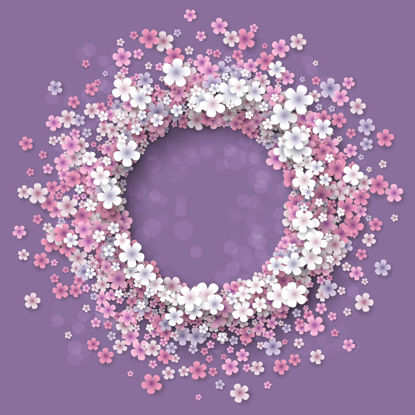 Flower Wreath Graphic AI Vector