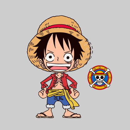 Персонаж из мультфильма One Piece AI Вектор
