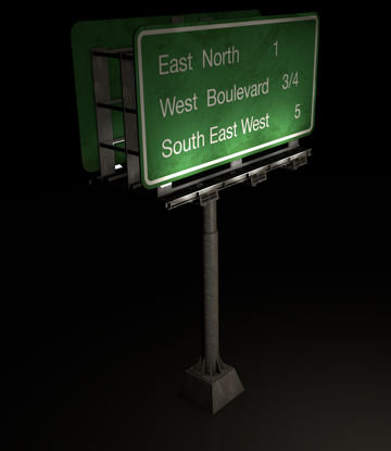Roadside billboard 3D model