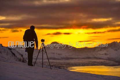 Fotógrafo y puesta de sol
