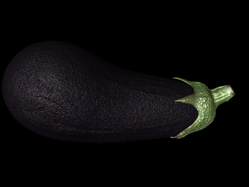 Høy presisjons aubergine 3D-modell