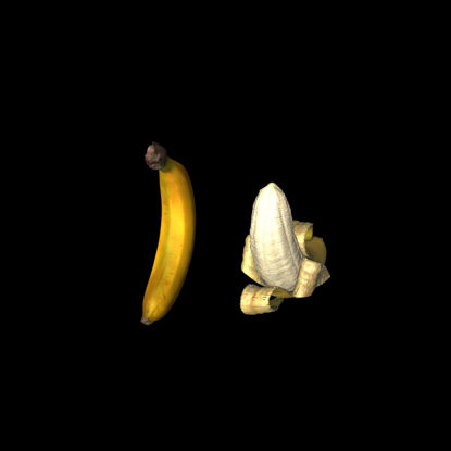 高精度バナナ3Dモデル