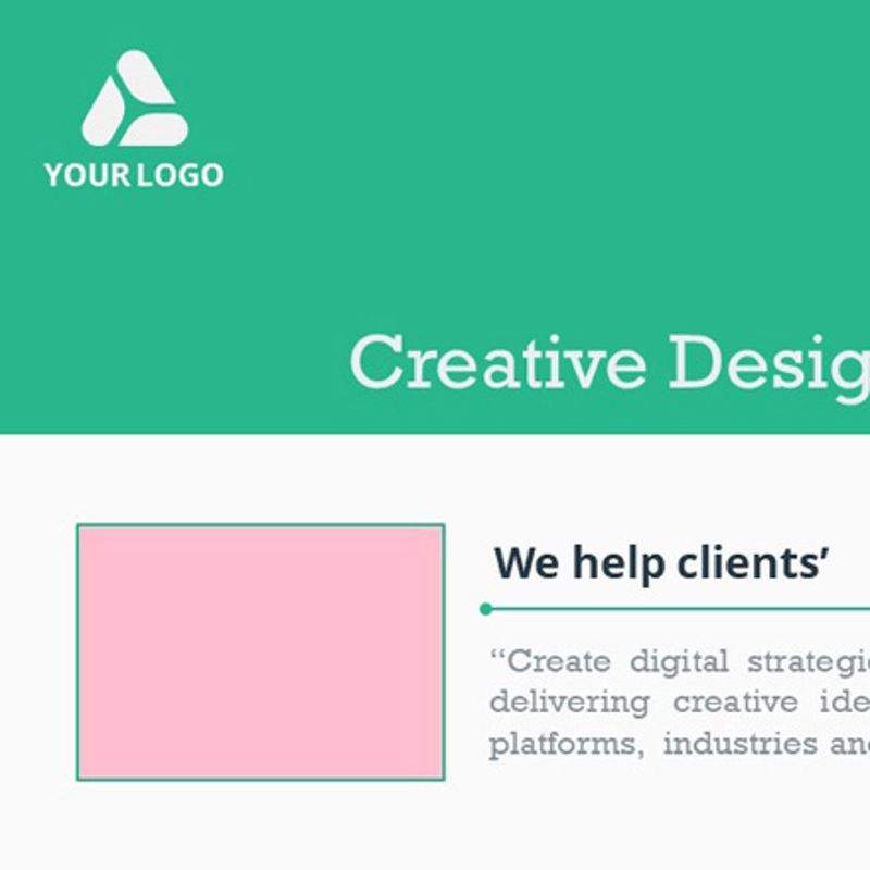 Green creative PPT template