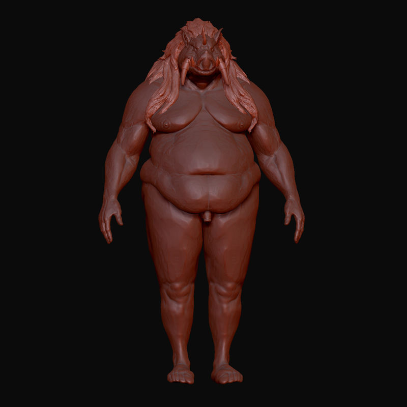 Pig monster 3d model