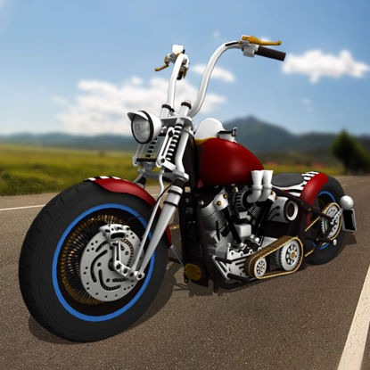 Cool modelo de moto Harley Davidson en 3D