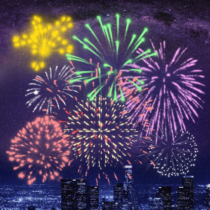 18 beautiful fireworks photoshop brushes
