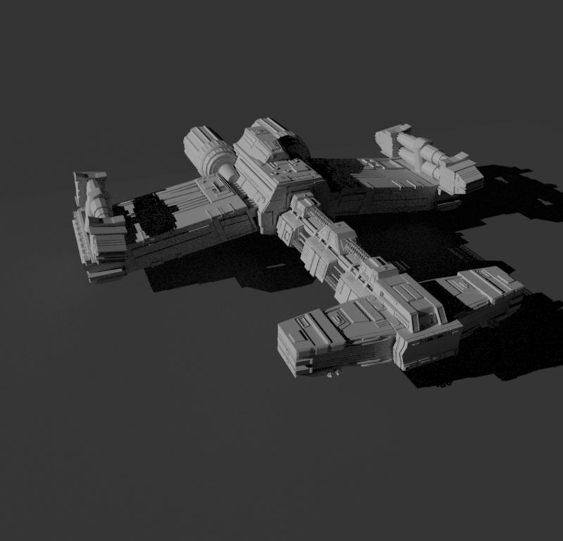 Outer space spacecraft 3D model