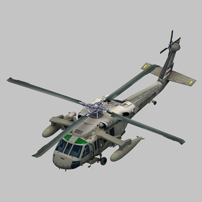 Military helicopter 3d model