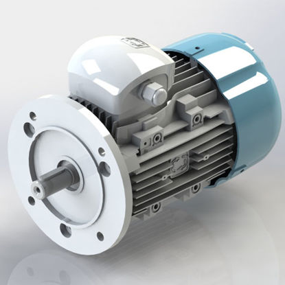 Flanşlı güç motoru tasarımı 3D modeli