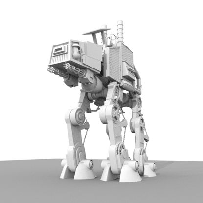 Mekanisk Monster 3D-modell i Star Wars-filmer