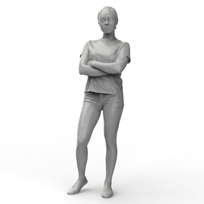 Genç kadın figürü 3D modeli