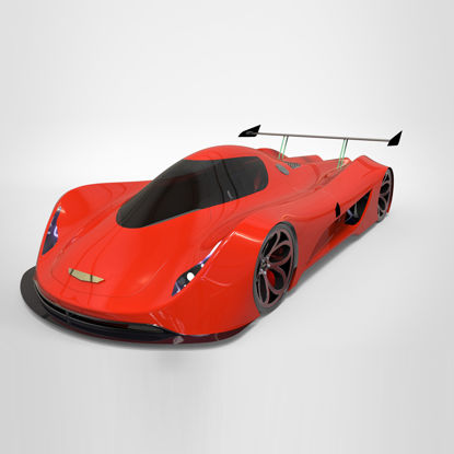 Süper spor araba endüstriyel tasarım 3D model