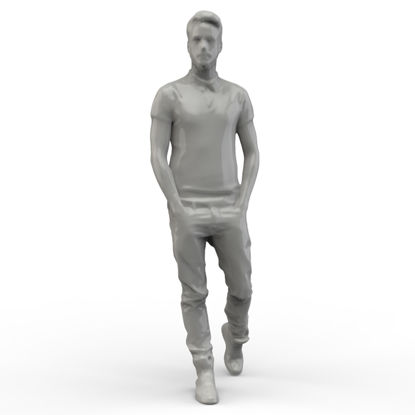 Casual man strolling 3D model