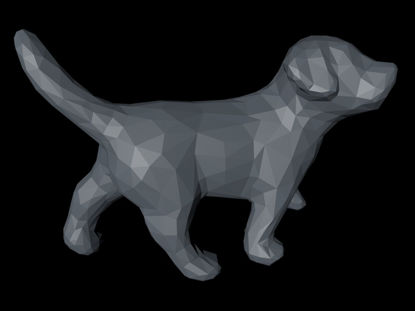 Dog low-poly 3D model