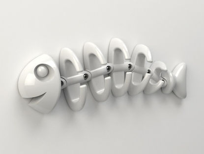 Fish Bone Style Wall Bracket 3D printing model