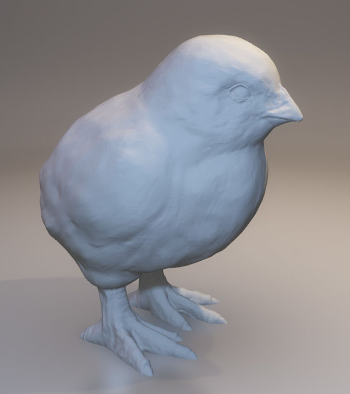 Chick 3d model tisku