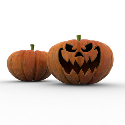 Free Download 3D Model Carved Pumpkin