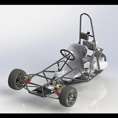 Mechanical kart design 3D model