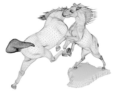 Modelo de impressão 3D cavalo de guerra