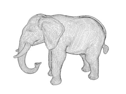 Model 3D pro tisk slonů