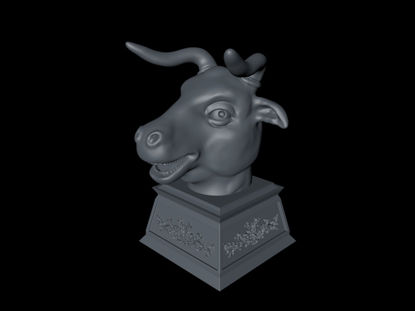 Doce signos del zodíaco chino - modelo de impresión Bull 3D