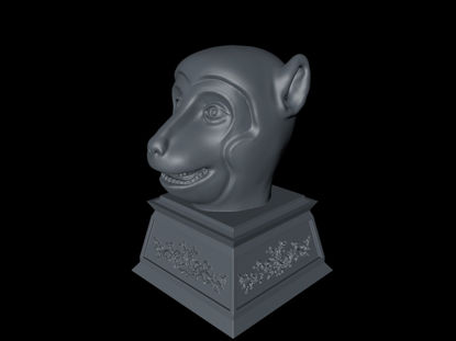 Dvanáct čínských znamení zvěrokruhu - Monkey 3D model tisku