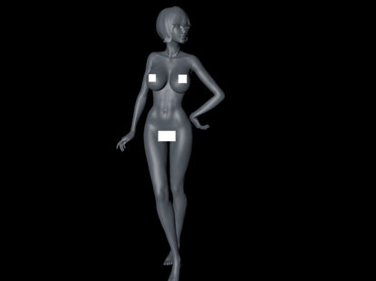 Weibliches Modell des Drucken 3d