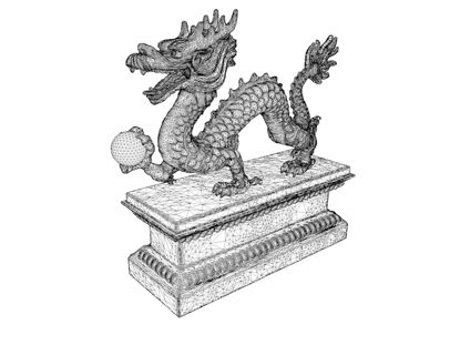 中国のドラゴンの3D印刷モデル