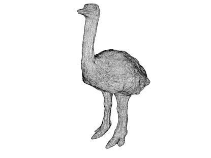 Modelo de impresión 3d avestruz