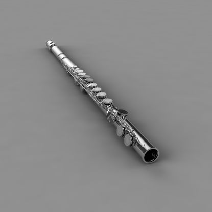 Flute musical instruments 3d model