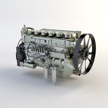 EGR engine 3d model