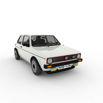 Volkswagen golf MK1 modelo de coche 3d