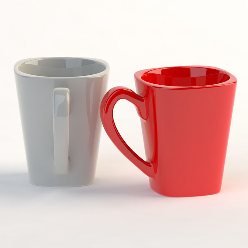 Square mug 3d model