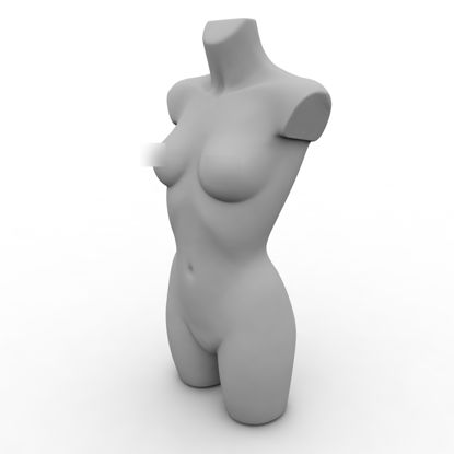 Modelo de torso feminino manequins 3d
