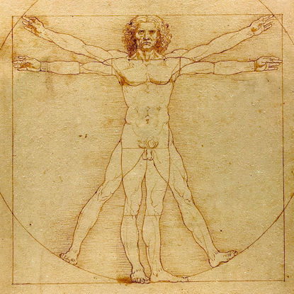 el hombre de Vitruvio de Leonardo da Vinci
