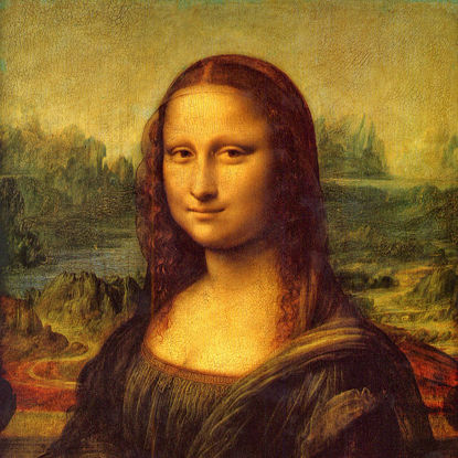 Sonrisa de Mona Lisa escaneada