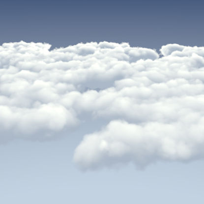 Animation 3d de particules de nuage