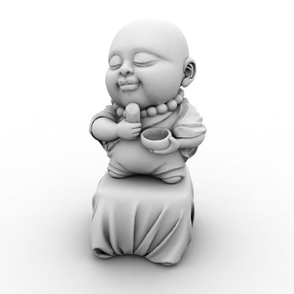 Young Buddhist Monk 3d Model